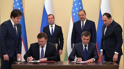 'O`ZBEKISTON VA ROSSIYa O`RTASIDA QATOR HUJJATLAR IMZOLANDI'ning rasmi