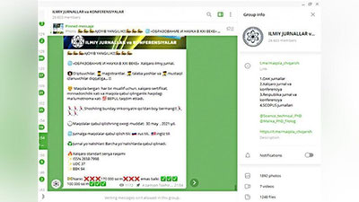 'Ilmiy g`irromliklar urchib bormoqda — qalbaki jurnallardan ogoh bo`ling'ning rasmi