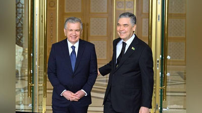 Изрображение 'Шавкат Мирзиёев встретился с экс-президентом Туркменистана  Гурбангулы Бердымухамедовым'