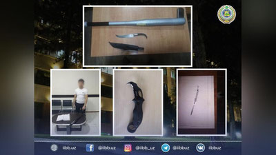 Изрображение 'За три дня у граждан в двух районах столицы обнаружено 65 ножей и бит'