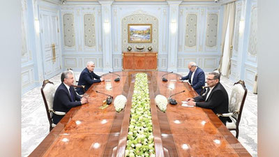 Изрображение 'Президент Узбекистана принял делегацию Ирана'