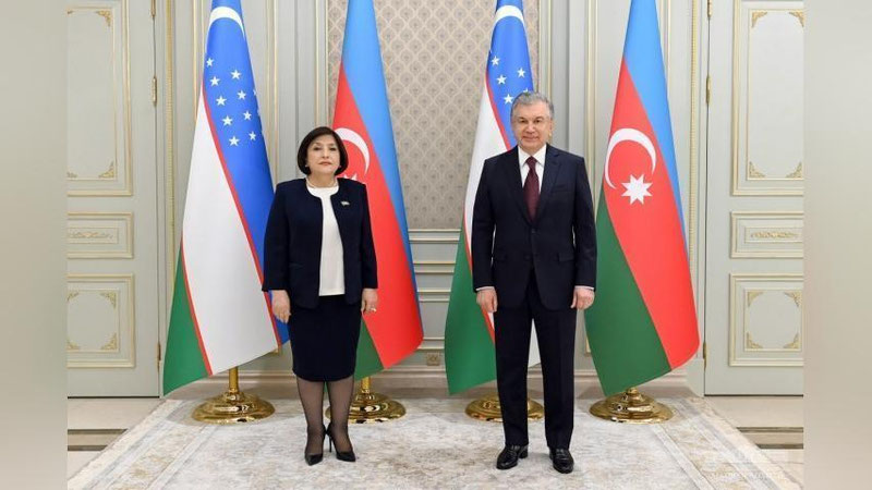 Изрображение 'Президент Узбекистана принял главу парламента Азербайджана'