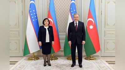 Изрображение 'Президент Узбекистана принял главу парламента Азербайджана'