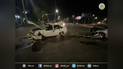 Изрображение 'В Юнусабадском районе столкнулись "Нексия" и "Малибу": двое пострадали'