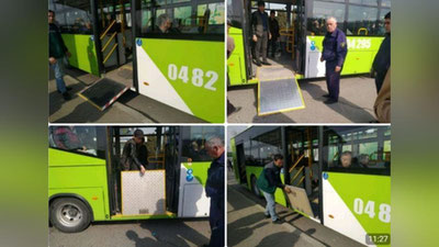 'Nogironlarga avtobusga chiqishga yordam bermagan haydovchilar jazolandi   'ning rasmi