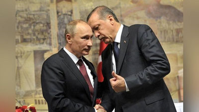 'Erdo`g`on Putinga Ukrainada o`t ochishni to`xtatish uchun vositachilik qilishni taklif qilmoqchi'ning rasmi