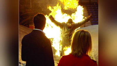 'Brayn Mayser rekord uchun o`zini yoqdi 'ning rasmi