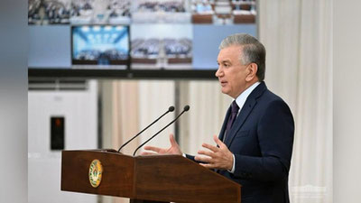 Изрображение 'Президент Узбекистана запустил новые предприятия в Ташкентской области'