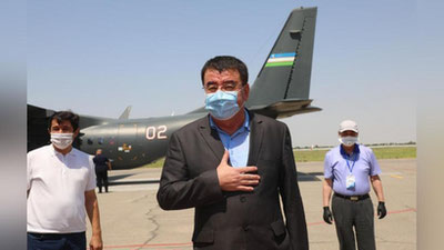 Изрображение 'Хоким Сурхандарьи вернулся в Термез после лечения от коронавируса'