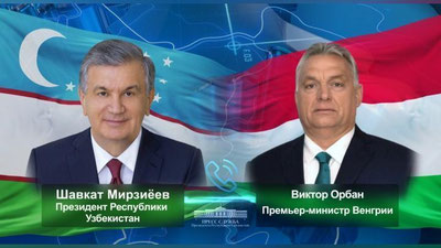 Изрображение 'Президент Узбекистана переговорил по телефону с Премьер-министром Венгрии'