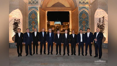 Изрображение 'В честь высоких гостей саммита ШОС в Самарканде состоялся прием (фото, видео)'