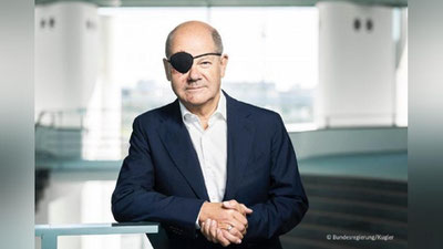 Изрображение 'Канцлер ФРГ опубликовал первое фото после падения на пробежке'