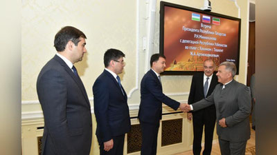 Изрображение 'Президент Татарстана встретился с делегацией Узбекистана во главе с хокимом Ташкента'