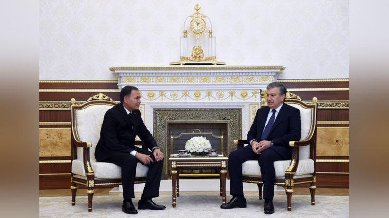 'ShAVKAT MIRZIYoEV TOJIKISTON, QOZOG`ISTON, BELARUS VA TURKMANISTON HUKUMATLARI RAHBARLARINI QABUL QILDI'ning rasmi