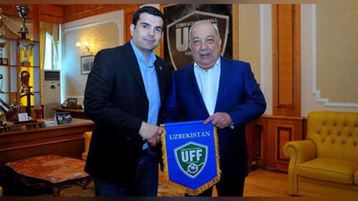 'ЎФФ президенти Мираброр Усмонов Хосе Мария Мендез билан учрашди'ning rasmi