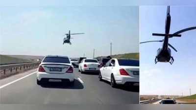 '​"ЧИМКЕНТ-ТОШКЕНТ" ТРАССАСИДАГИ ТЎЙ КОРТЕЖИГА ВЕРТОЛЁТ ҲАМРОҲЛИК ҚИЛДИ(ВИДЕО)'ning rasmi