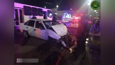 Изрображение 'В Алмазарском районе столкнулись автобус и "Нексия": пострадали 2 человека'