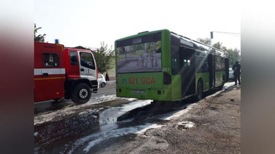Изрображение 'В ТАШКЕНТЕ НА ХОДУ ЗАГОРЕЛСЯ ПАССАЖИРСКИЙ АВТОБУС'