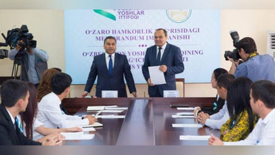 '​O`ZBEKISTON YoShLAR ITTIFOQIGA 100 KUN: 20 MINGDAN ORTIQ ETAKChILAR KENGAShI FAOLIYaTI YO`LGA QO`YILDI'ning rasmi
