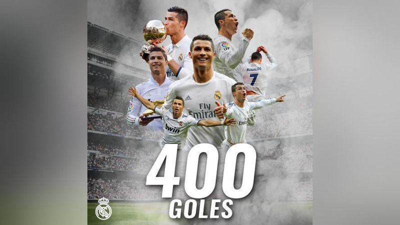 'Krishtianu Ronaldu “Real” tarkibida 400 ta gol urdi 'ning rasmi