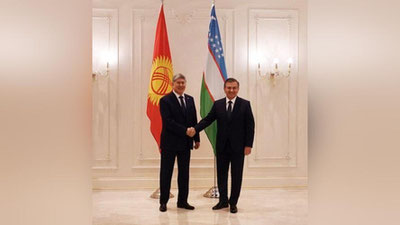 '​Шавкат Мирзиёев Қирғизистон Президенти Алмазбек Атамбоев билан учрашди'ning rasmi