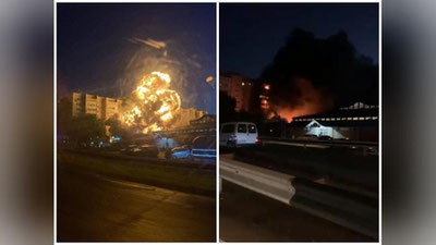 'Rossiyada harbiy samolyot turar-joy binosi ustiga qulab tushdi  Putin "qaror qabul qildi"'ning rasmi