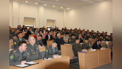 'Harbiy sohada faoliyat olib boruvchi ilmiy kengashning kengaytirilgan tarkibdagi yig`ilishi o`tkazildi'ning rasmi
