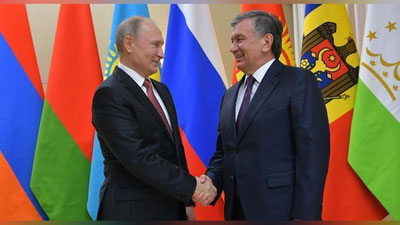 'Shavkat Mirziyoev Vladimir Putinni tug`ilgan kuni bilan tabrikladi 'ning rasmi