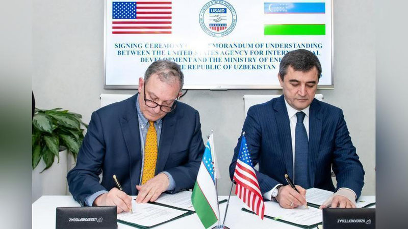 'Ўзбекистон энергетика вазирлиги ва USAID ўртасида ўзаро англашув меморандуми имзоланди'ning rasmi
