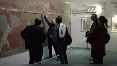 Изрображение 'Французские специалисты содействуют в реставрации фрагмента настенной живописи в ташкентском музее'