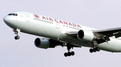 Изрображение 'Самолет Air Canada потерял колесо во время взлета (видео)'