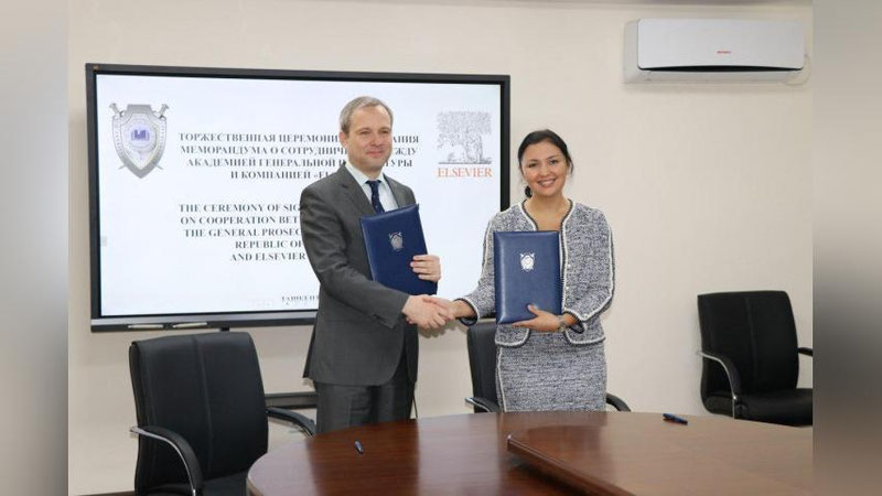 'Бош прокуратура Академияси ва «ELSEVIER» компанияси ўртасида Меморандум имзоланди'ning rasmi