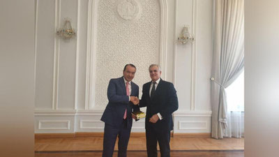 'Ozodbek Nazarbekov Braziliya Federativ Respublikasining O`zbekistondagi elchisi bilan uchrashdi'ning rasmi