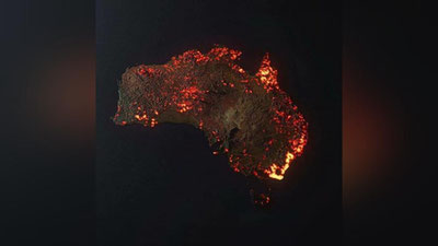 Изрображение 'В Австралии пожары выжгли 15 млн акров земли'