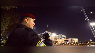 'Milliy gvardiya tungi xizmat vaqtida ikkita oilada yuz berishi mumkin bo`lgan mudhish holatning oldini oldi'ning rasmi