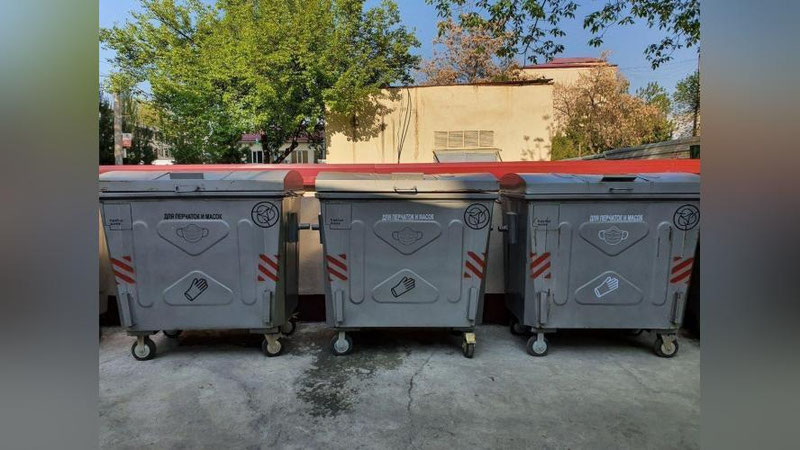 Изрображение 'В Ташкенте появились мусорные баки для медицинских отходов'