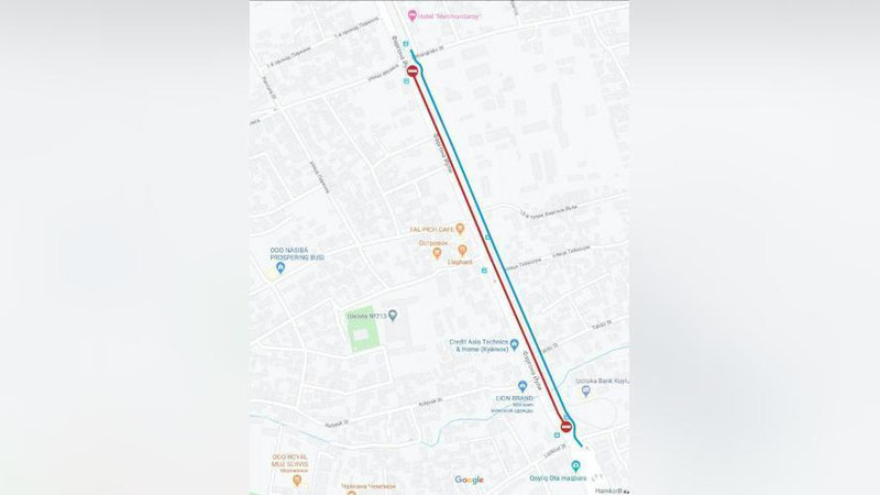 Изрображение 'Часть улицы Фаргона йули закроют для движения из-за ремонта теплотрассы'