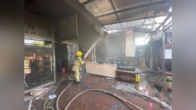 Изрображение 'В Учтепинском районе Ташкента утром горело кафе (видео)'