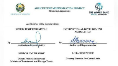 Изрображение 'Всемирный банк выделил $500 млн для модернизации сельского хозяйства Узбекистана'