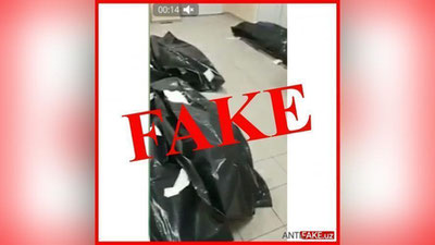 'O`zbekistondagi shifoxonalardan biri koronavirusdan vafot etganlar bilan to`lib borayotganligi aks etgan video rad etildi'ning rasmi