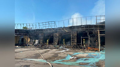 Изрображение 'В Ташкенте горели строительные магазины на рынке "Жомий" (видео)'