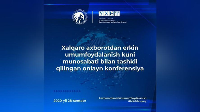'Xalqaro axborotdan erkin foydalanish masalalari bo`yicha onlayn konferensiya o`tkaziladi'ning rasmi