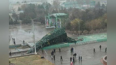 'Termizda qulagan archani suratga olgan xodimdan ishdan bo`shash arizasi yozdirib olingan'ning rasmi