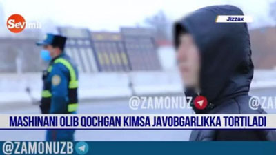 'Yigit Farg`onadagi "avtomoyka"dan mashinani olib qochib, Jizzaxda betob yotgan sevgan qizini ko`rgani bordi (video)'ning rasmi