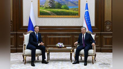 'Shavkat Mirziyoev Rossiya delegasiyasini qabul qildi'ning rasmi