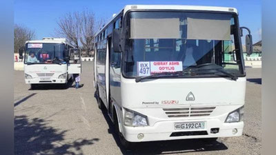 '"Qibray – Qo`yliq – viloyat markaziy shifoxonasi” yo`nalishida yangi avtobus qatnovi yo`lga qo`yildi'ning rasmi