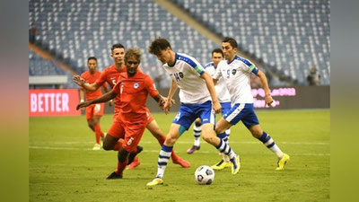 Изрображение 'Сборная Узбекистана разгромила Сингапур в отборочном турнире ЧМ-2022'