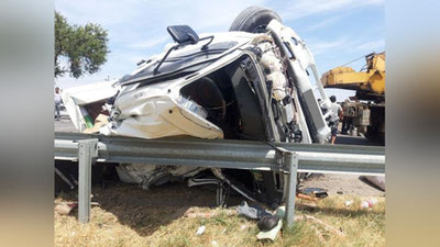 Изрображение 'В Сырдарьинской области произошло крупное ДТП: фото последствий'