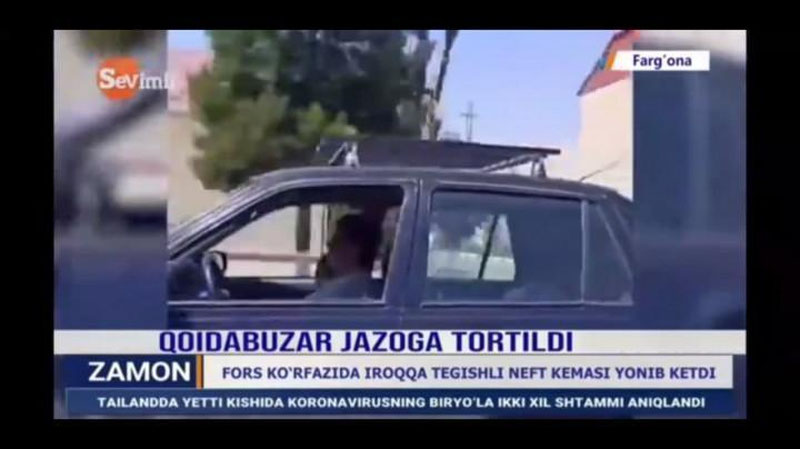 'Farg`onada "haydovchisiz harakatlanib borayotgan mashina" egasiga chora ko`rildi (video)'ning rasmi
