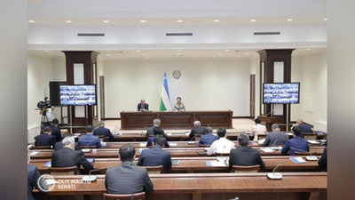 'Oliy Majlisi Senatining o`n ettinchi yalpi majlisi o`z ishini davom ettirmoqda'ning rasmi